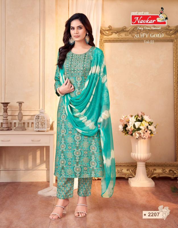 Navkar Suffy Gold 22 catalog ethnic kurtis wholesale