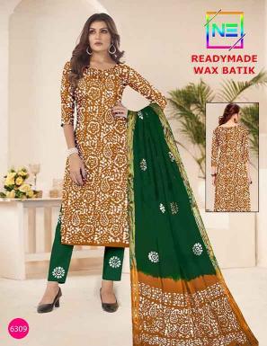 Nemi Wax Batik Vol-6 – Kurti Pant With Dupatta - Wholesale Catalog