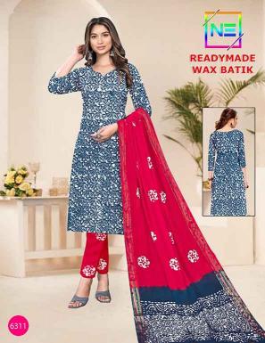 Nemi Wax Batik Vol-6 – Kurti Pant With Dupatta - Wholesale Catalog