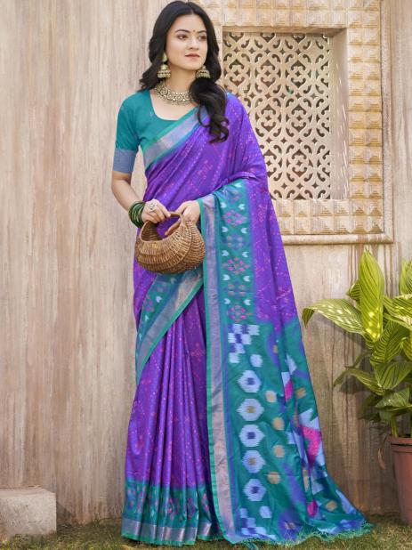 POORVIKA SILK VOL 3 by Astita fancy designer Pochampalli Silk fabric saree wholesale with Fancy latkan 