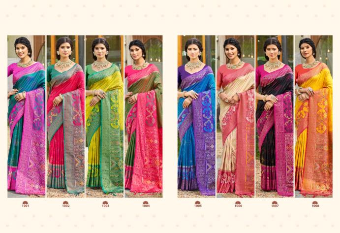 POORVIKA SILK VOL 4 by Astita fancy designer Pochampalli Soft Silk fabric saree wholesale with Fancy latkan 