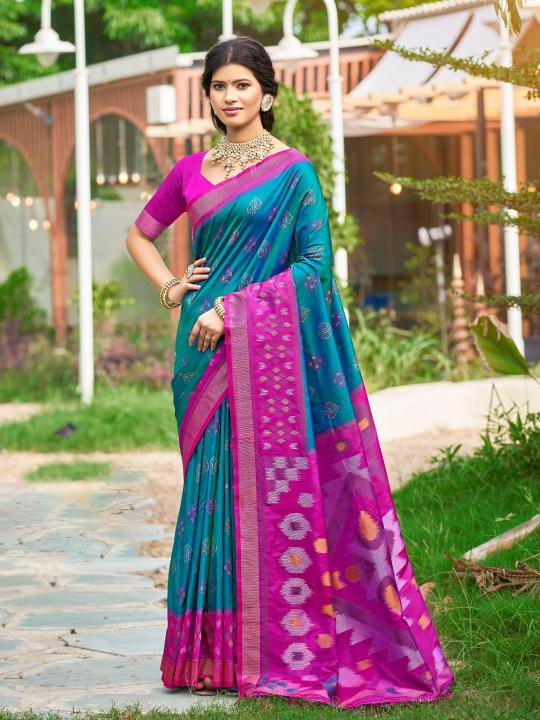 POORVIKA SILK VOL 6 by Astita fancy designer Pochampalli Soft Silk fabric saree wholesale with Fancy latkan 