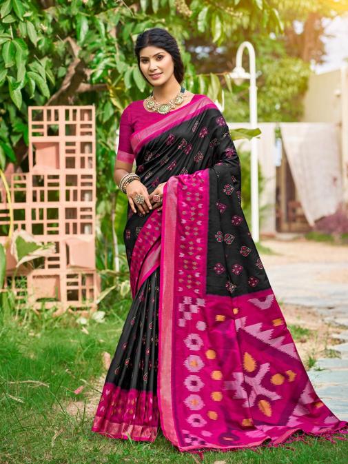 POORVIKA SILK VOL 6 by Astita fancy designer Pochampalli Soft Silk fabric saree wholesale with Fancy latkan 