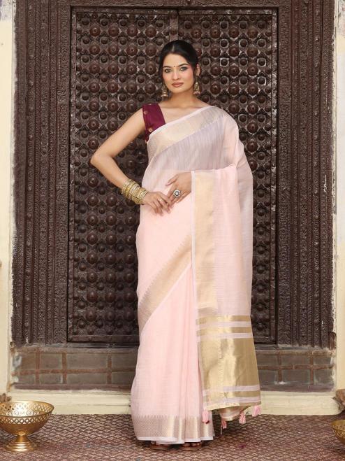 Prague Vol 2 by astita fancy designer linen Cotton fabric saree