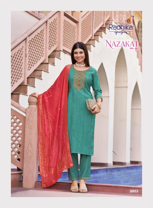 Radhika LifeStyle Nazakat vol 2 catalog ethnic wear kurtis wholesale