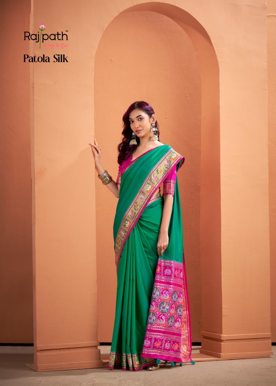 Rajpath Vrundavn catalog patola saree shop in surat