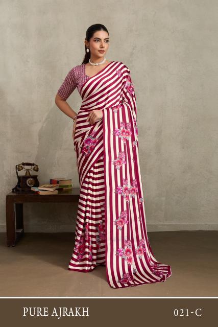 Rajtex Pure Ajrakh 21 catalog wholesale saree shop surat