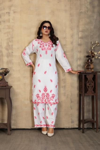 Rasili Nx Sanaya catalog chikan work kurtis wholesale