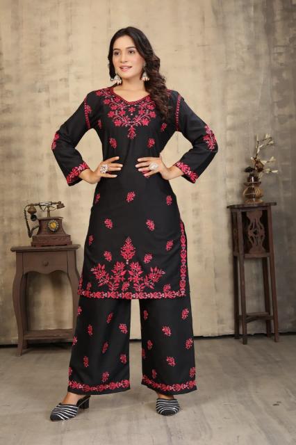 Rasili Nx Sanaya catalog chikan work kurtis wholesale