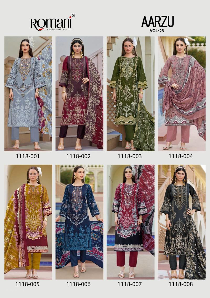 Romani Aarzu Vol 23 Catalog cotton dress materials wholesale india