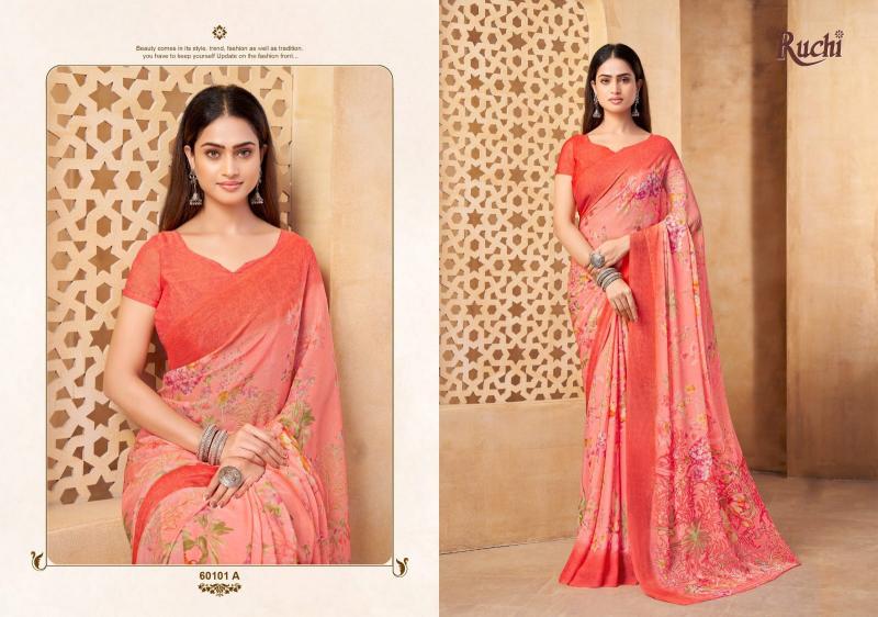 Ruchi Star Chiffon 216 catalog wholesale saree shops in surat