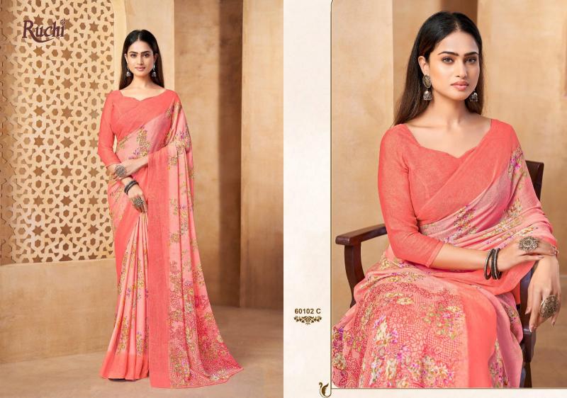 Ruchi Star Chiffon 216 catalog wholesale saree shops in surat