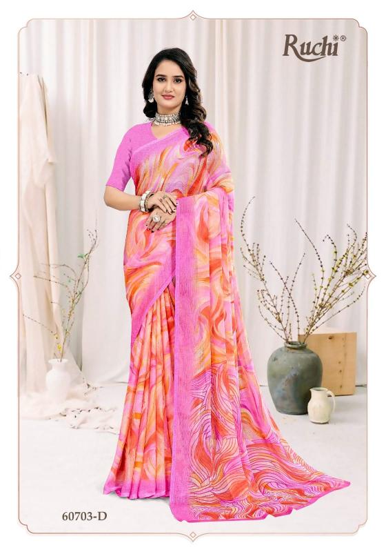 Ruchi Star Chiffon 222 catalog bulk saree wholesale