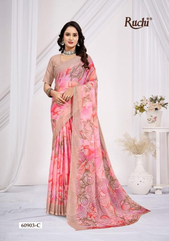 Ruchi Star Chiffon 223 catalog buy saree in bulk
