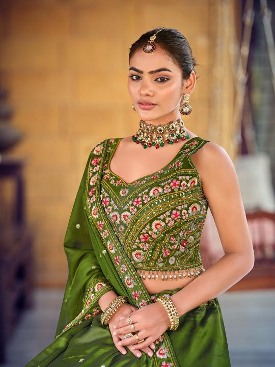 Sabella 346 catalog green lehenga online india