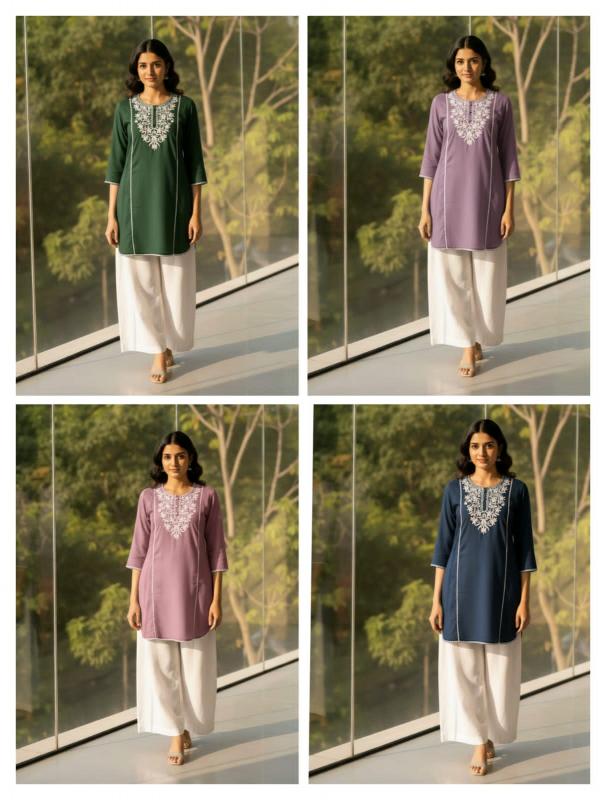 Sabella Heavy roman silk catalog wholesale short kurtis