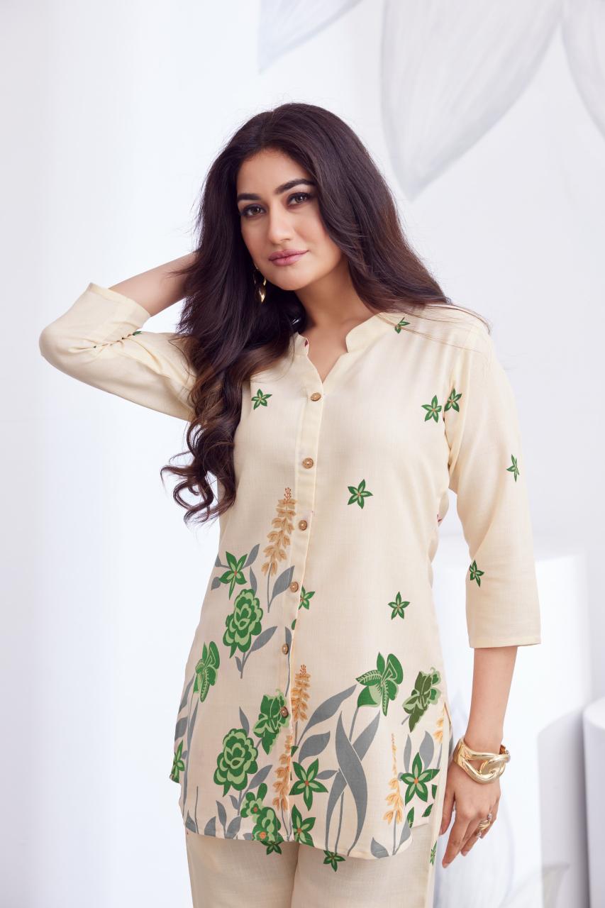 Sabella Slub Cotton vol 2 catalog quad co ord sets dress