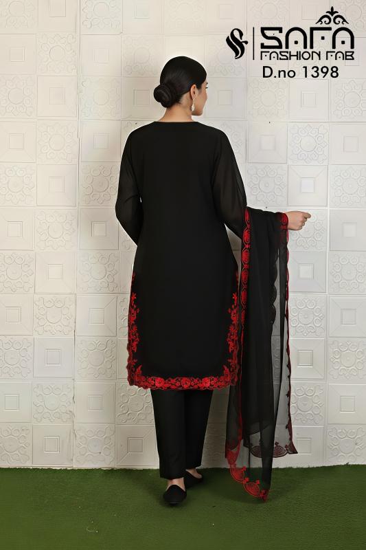Safa Fashion Fab 1398 catalog pakistani designers 2025 collection georgette suits