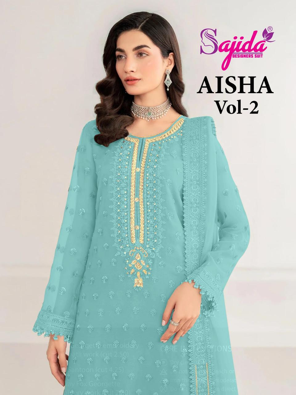 Sajida Aisha vol 2 catalog pakistani plazo suits pics