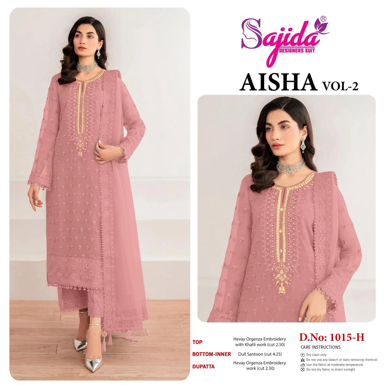 Sajida Aisha vol 2 catalog pakistani plazo suits pics