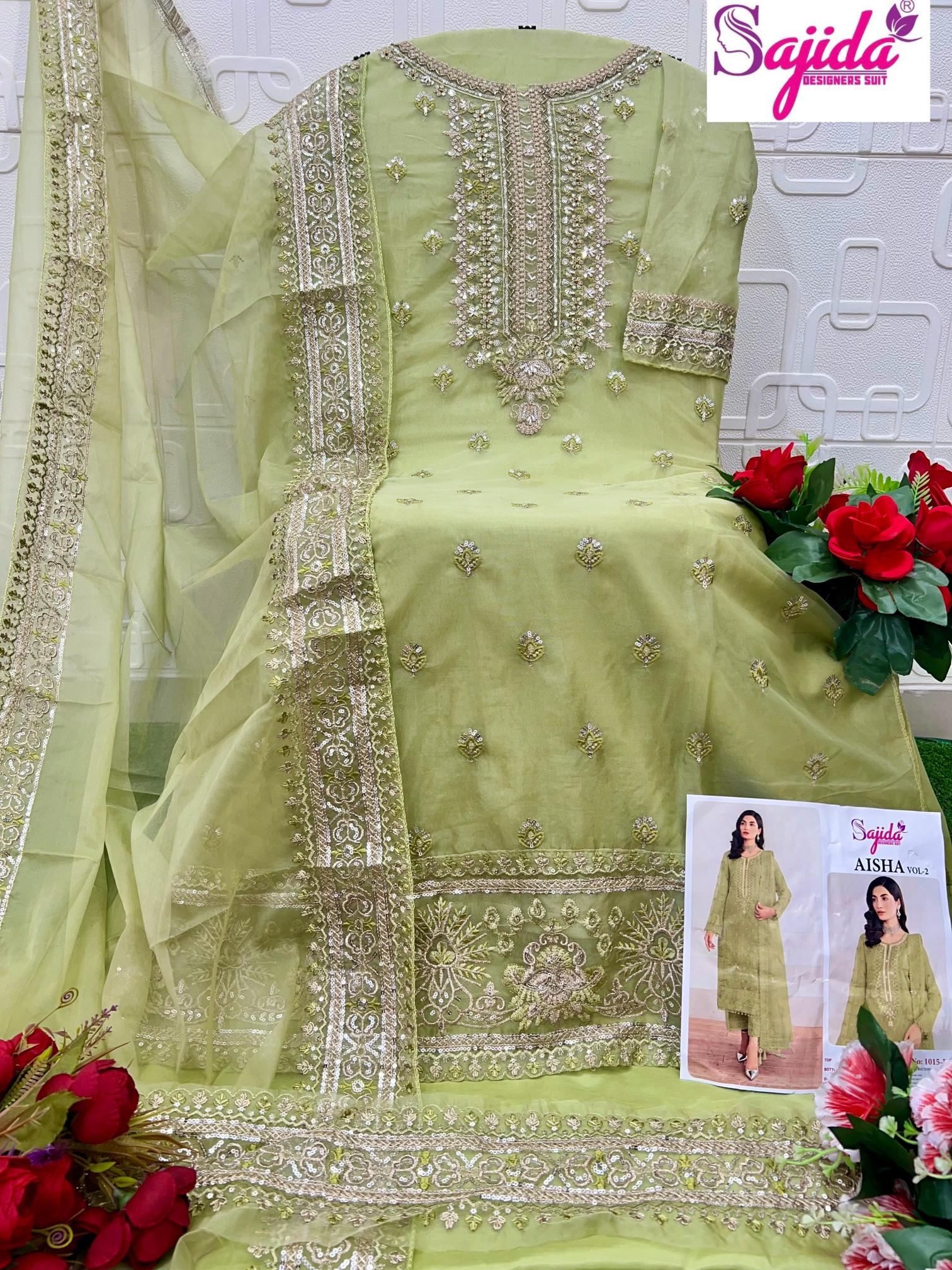Sajida Aisha vol 2 catalog pakistani plazo suits pics