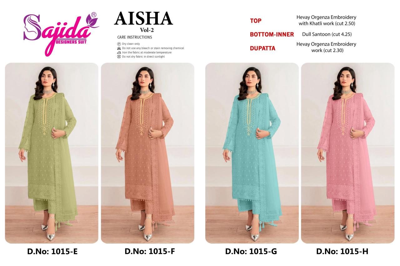 Sajida Aisha vol 2 catalog pakistani plazo suits pics