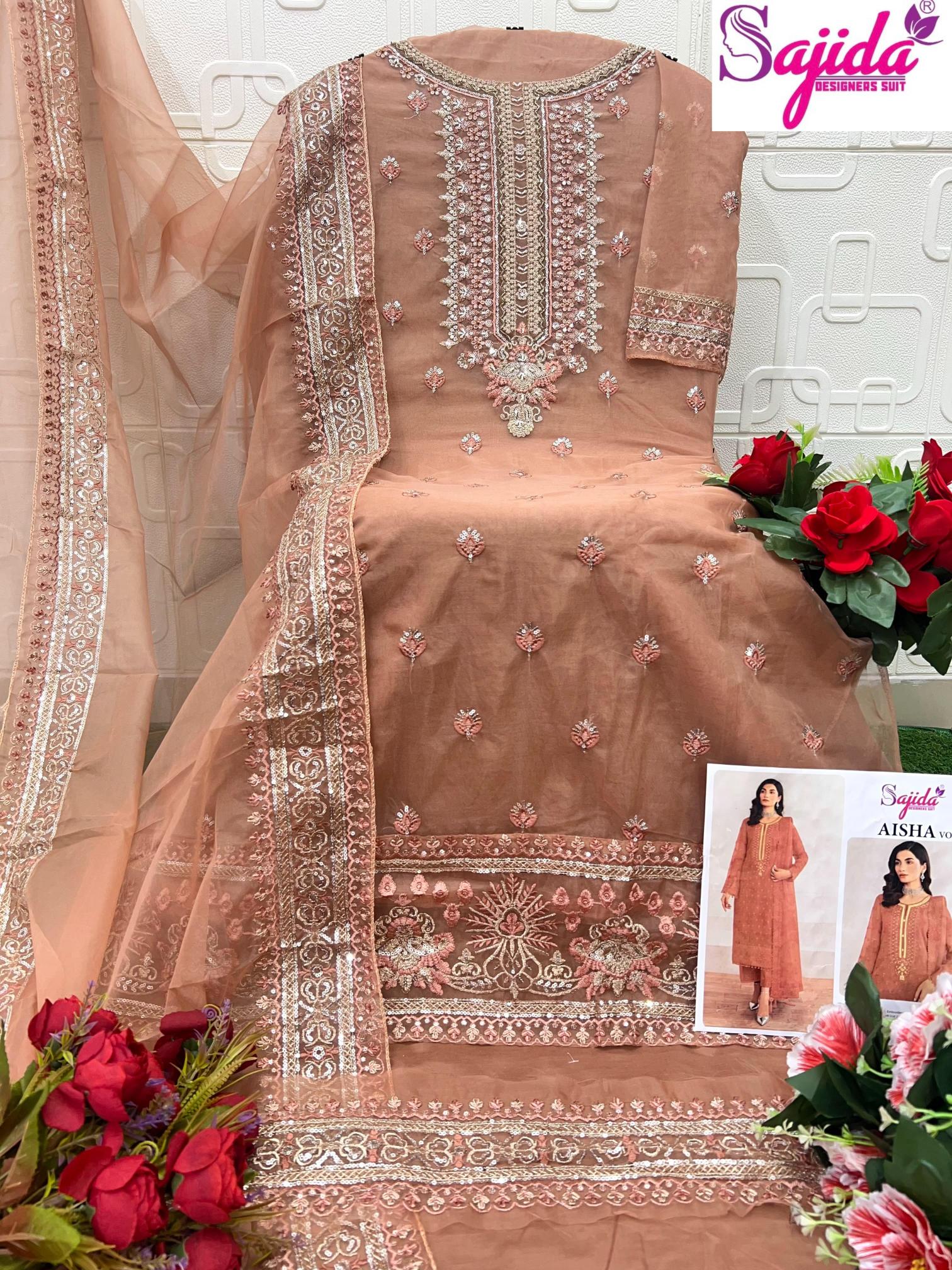 Sajida Aisha vol 2 catalog pakistani plazo suits pics