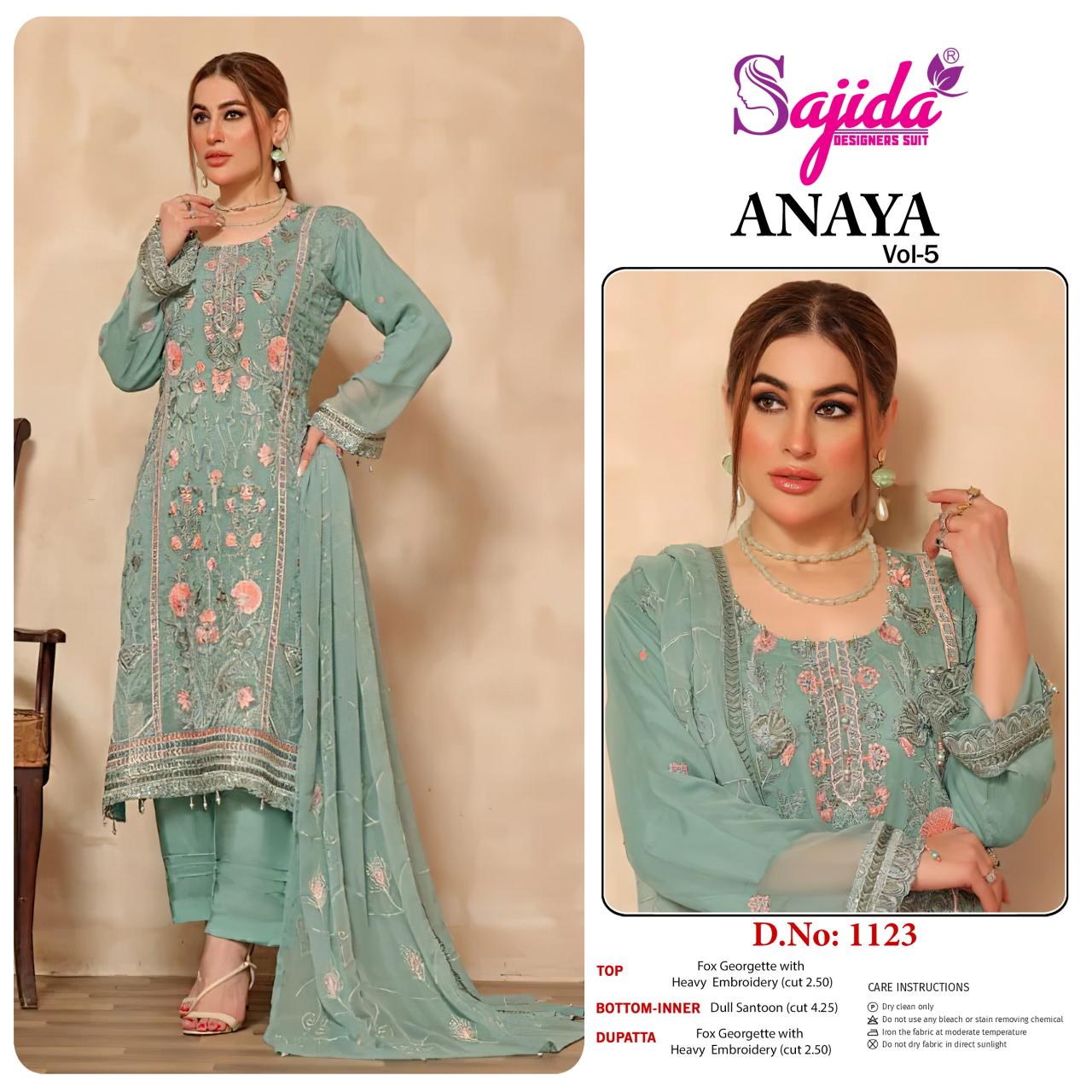 Sajida Anaya Vol 5 catalog pakistani suits uk sale