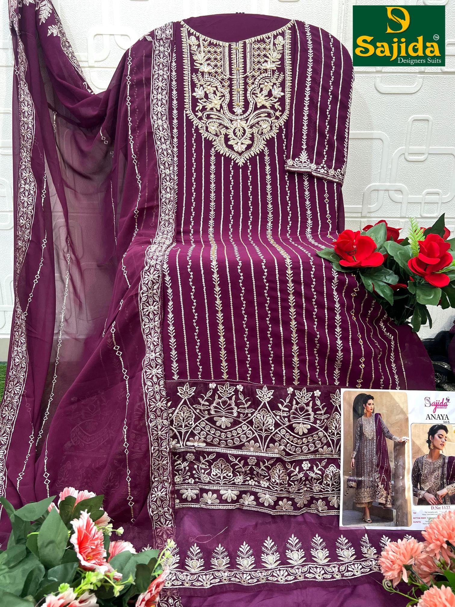 Sajida Anaya Vol 5 catalog pakistani suits uk sale