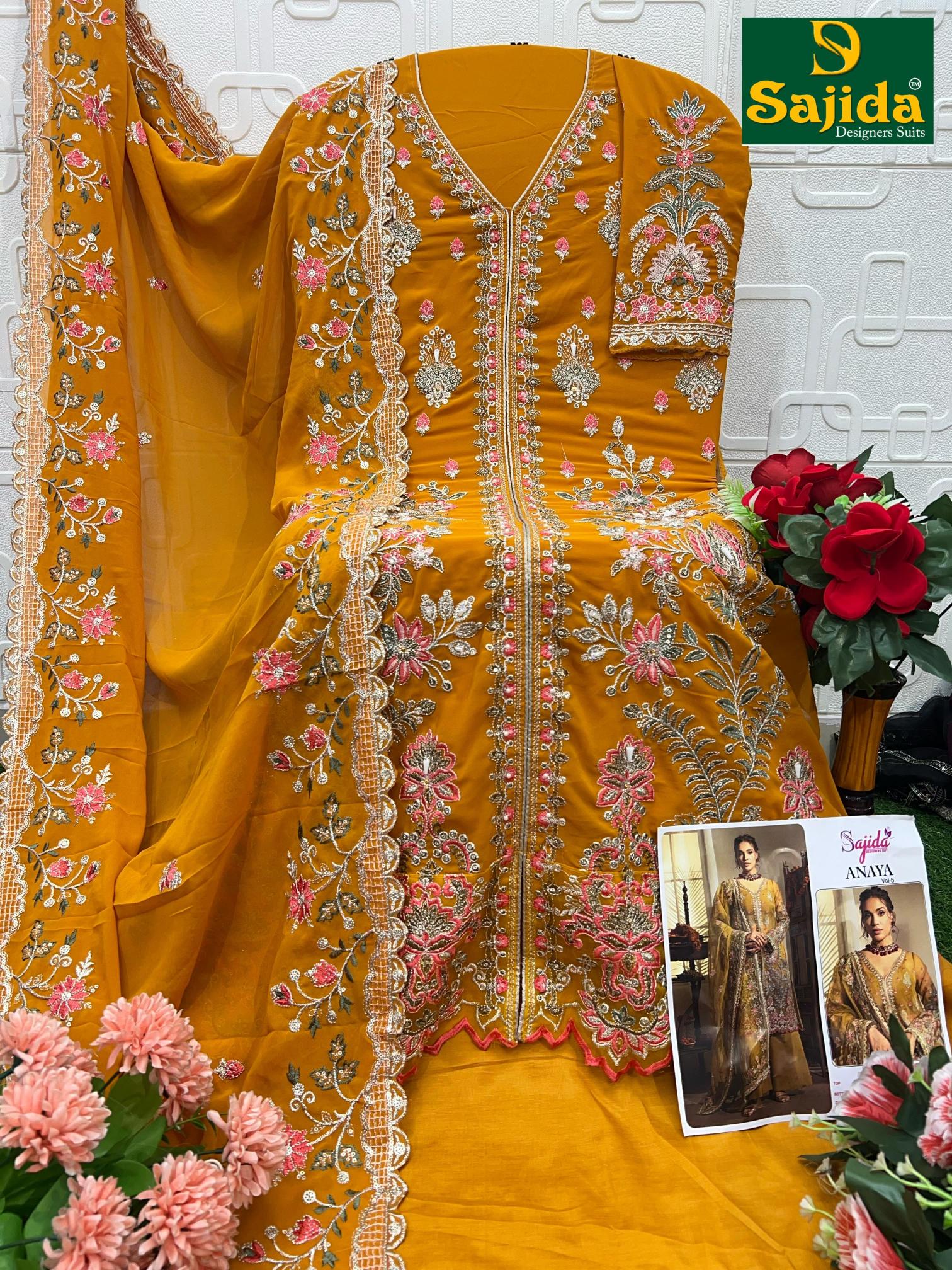 Sajida Anaya Vol 5 catalog pakistani suits uk sale