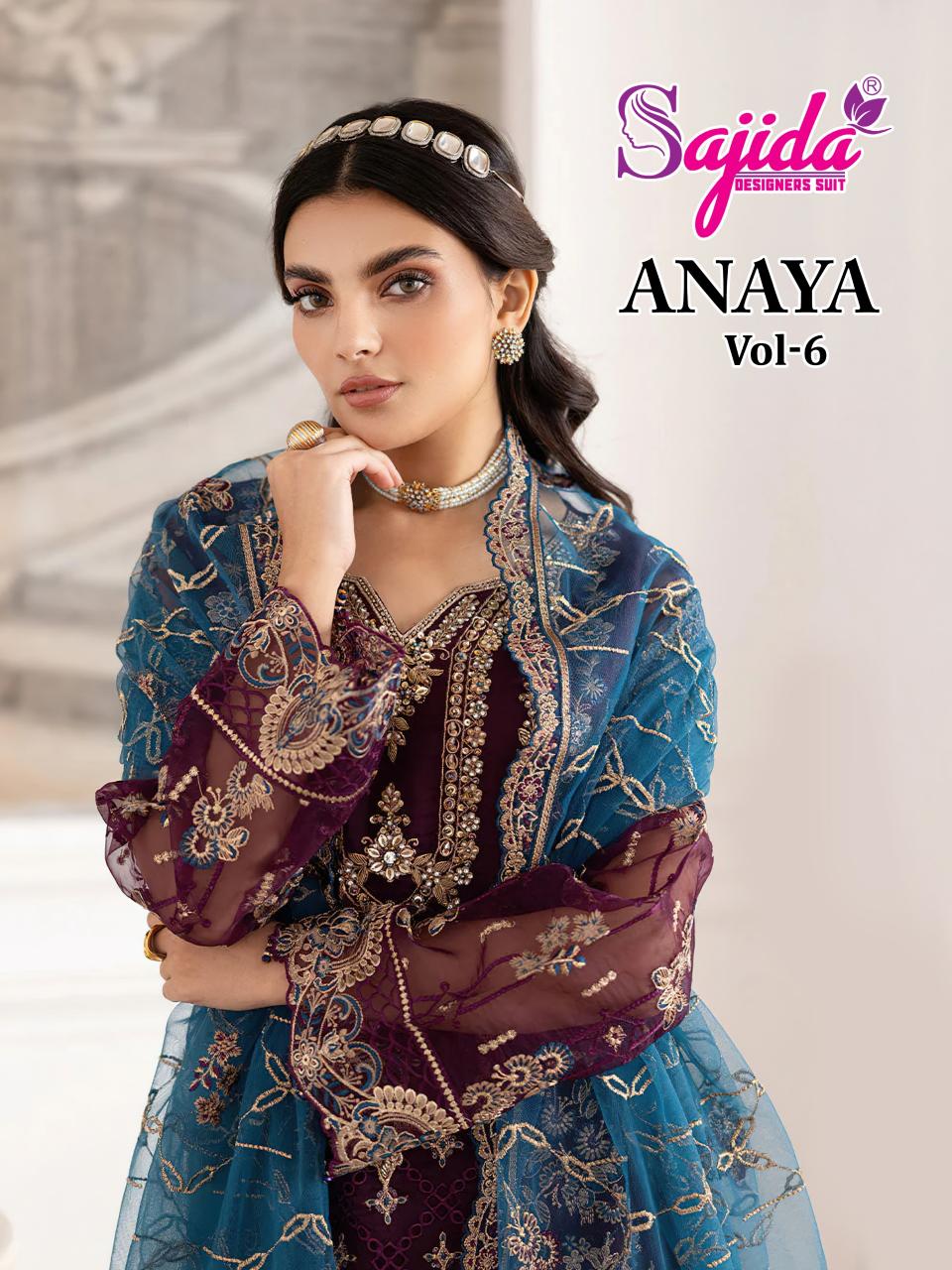 Sajida Anaya Vol 6 catalog pakistani suits replica wholesale