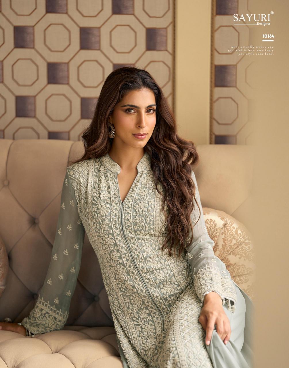 SAYURI DESIGNER PRESENT NEW CATLOG RISHTA (3 PCS)  FREE SIZE STITCHED