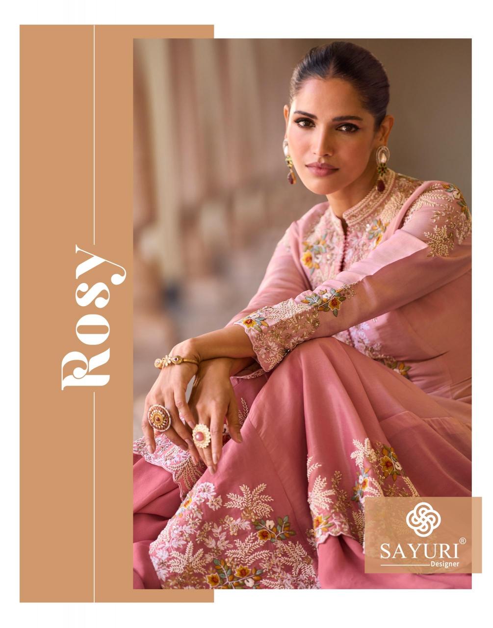 Sayuri Rosy catalog Designer Wear Top Bottom And Shrug