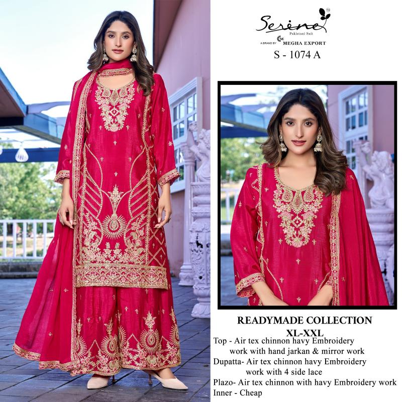 Serine S 1074 catalog pakistani salwar suit maroon