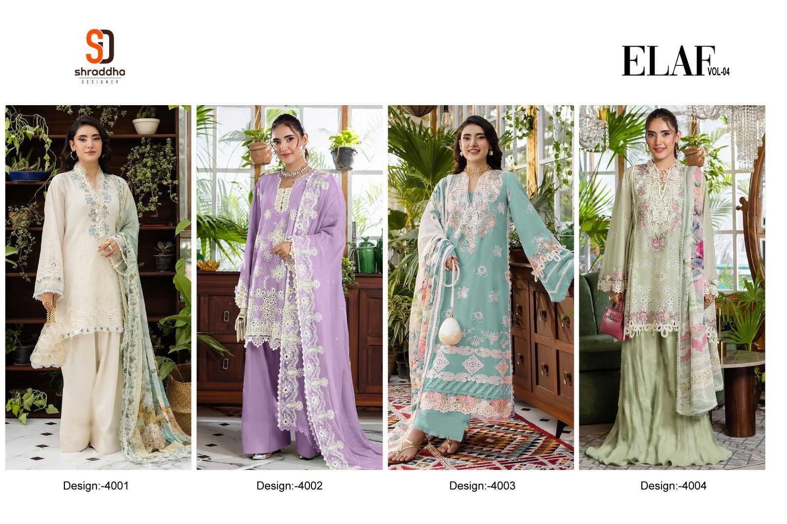 Shraddha Elaf Vol 4 catalog pakistani suit wholesale market