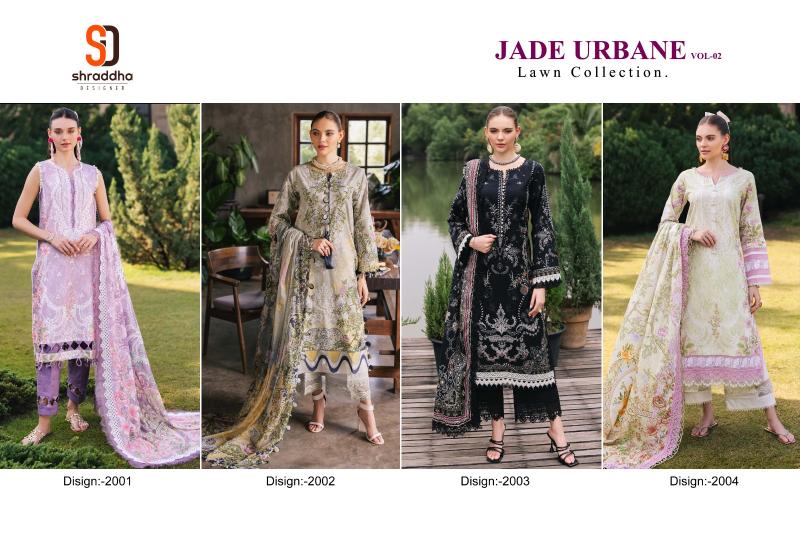 Shraddha Jade Urbane Vol 2 catalog Chiffon Dupatta pakistani suits wholesale dubai