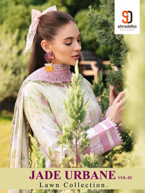 Shraddha Jade Urbane Vol 2 catalog Chiffon Dupatta pakistani suits wholesale dubai