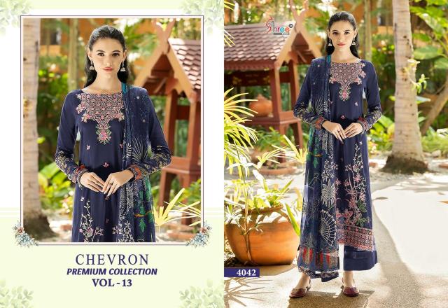 Shree Chevron Premium Collection Vol 13 Catalog Chiffon Dupatta pakistani suits in hyderabad