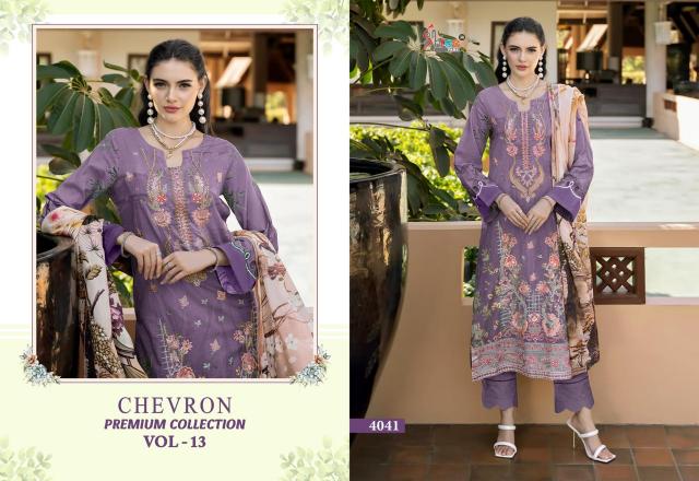 Shree Chevron Premium Collection Vol 13 Catalog Chiffon Dupatta pakistani suits in hyderabad