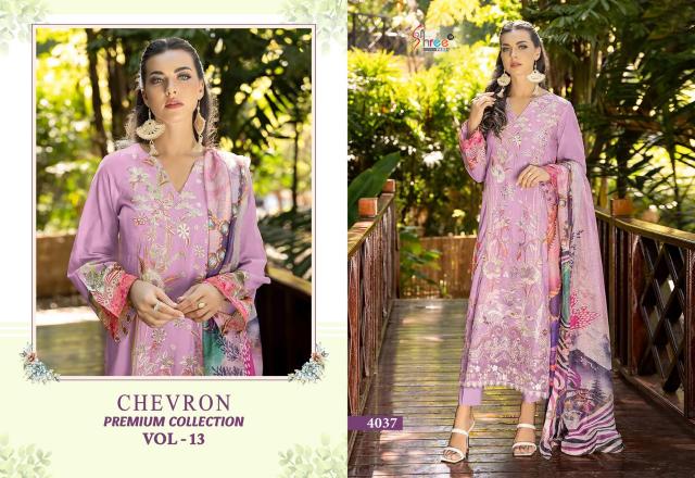 Shree Chevron Premium Collection Vol 13 Catalog Chiffon Dupatta pakistani suits in hyderabad