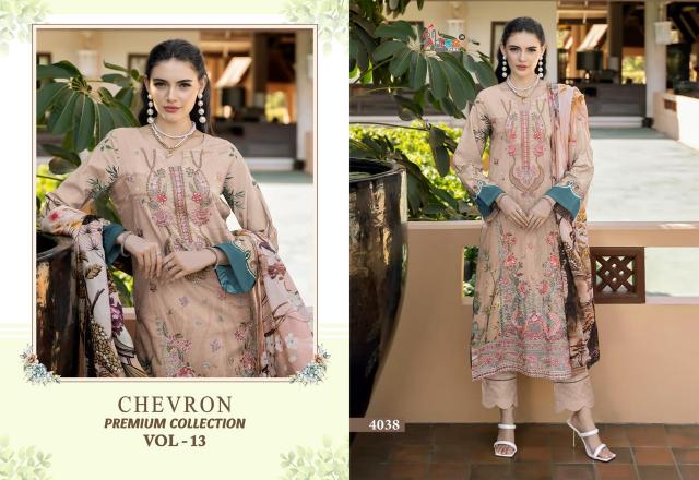 Shree Chevron Premium Collection Vol 13 Catalog Chiffon Dupatta pakistani suits in hyderabad