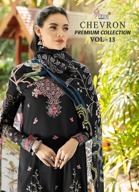 Shree Chevron Premium Collection Vol 13 Catalog Cotton Dupatta pakistani suits in bangalore