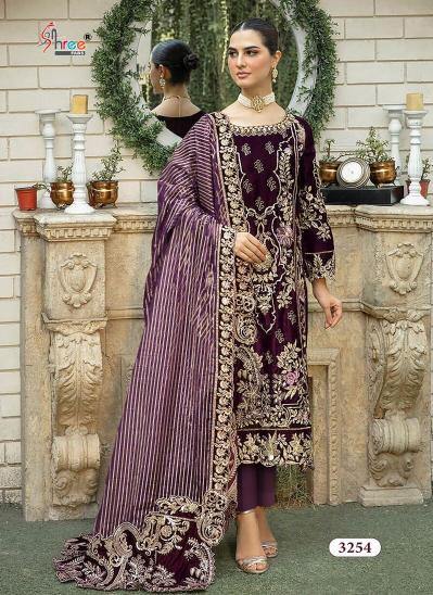 Shree fabs Imrozia Velvet Collection 23 catalog pakistani suits with laces in delhi