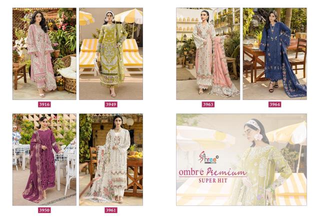 Shree Fabs Ombre Premium Super Hit catalog pakistani suits wholesale in dubai