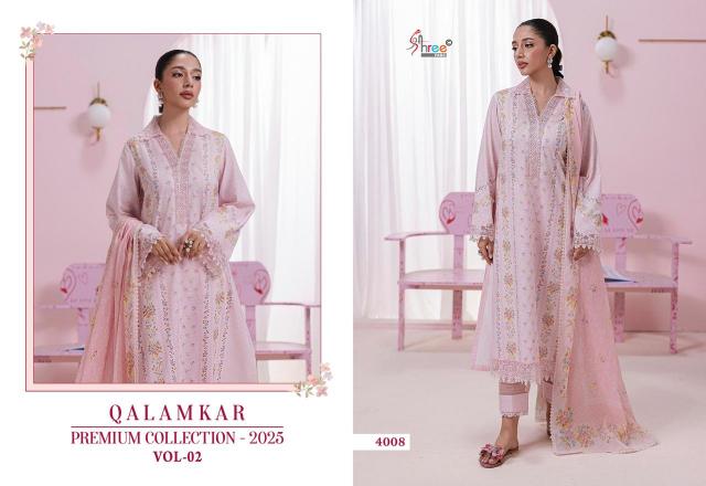 Shree fabs Qalamkar premium collection 25 vol 2 Chiffon Dupatta catalog pakistani suits dress online