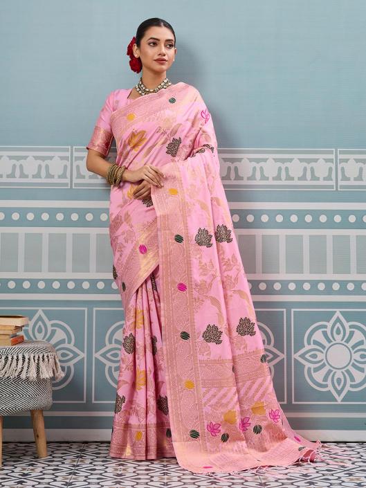 SWARNIKA VOL 2 by astita fancy designer BANARASI SILK fabric saree wholesale with Fancy latkan 