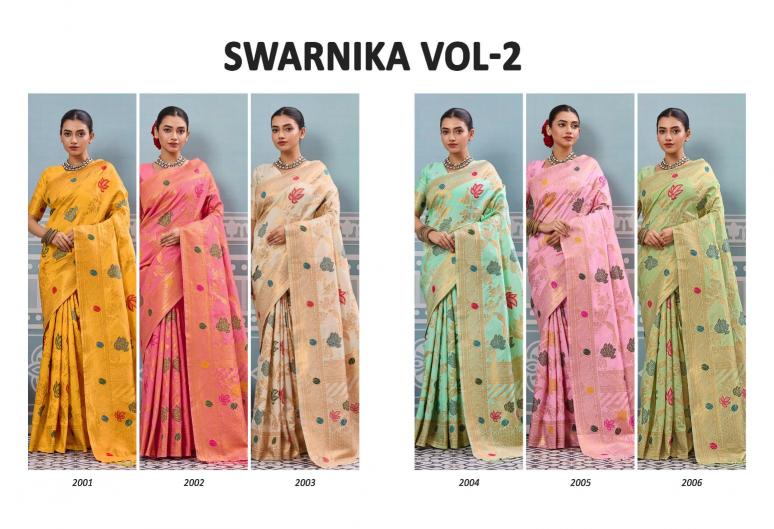 SWARNIKA VOL 2 by astita fancy designer BANARASI SILK fabric saree wholesale with Fancy latkan 