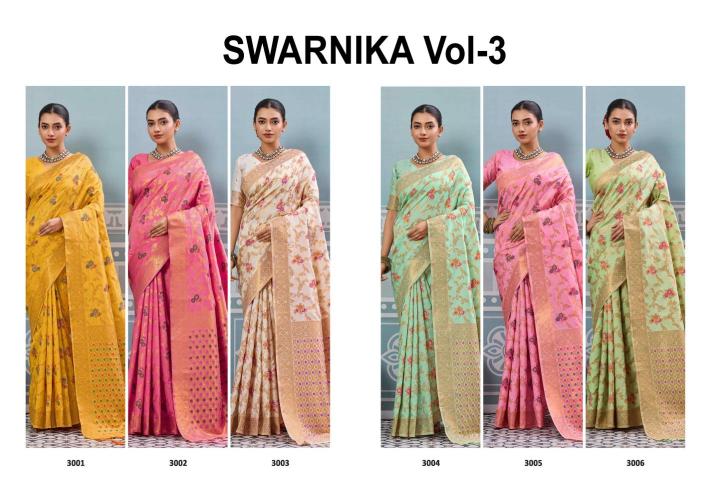 Swarnika VOL 3 by astita fancy designer BANARASI SILK fabric saree
