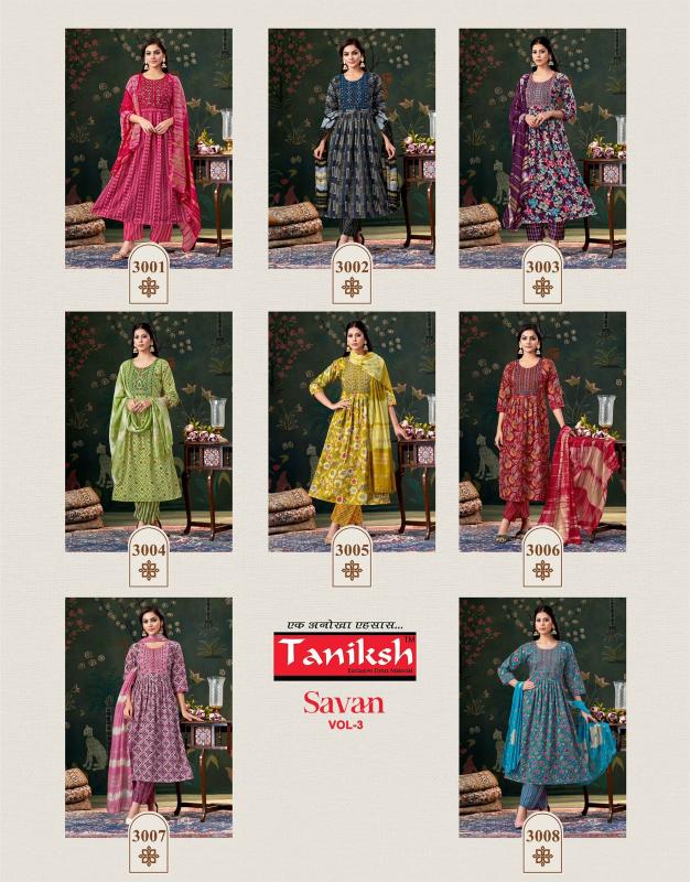 Taniksh Savan vol 3 Catalog online wholesale kurtis surat