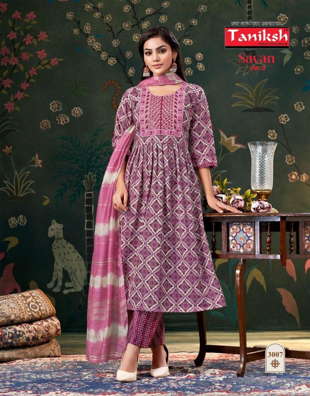 Taniksh Savan vol 3 Catalog online wholesale kurtis surat